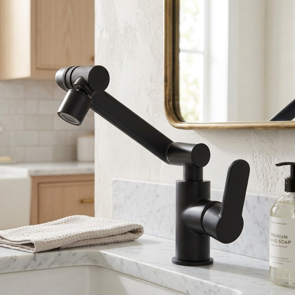Lagomel single-hole bathroom faucet, set in a Traditional/Classic bathroom