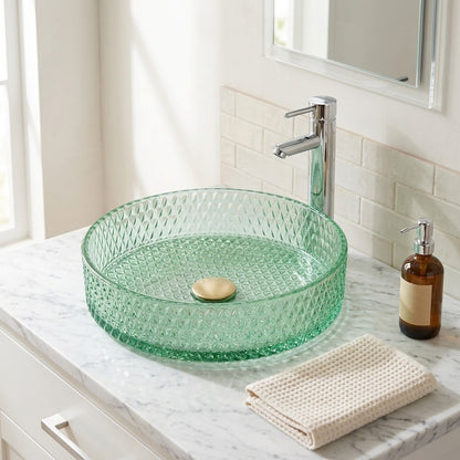 Lagomel faucet and sink set, set in a Modern/Contemporary bathroom