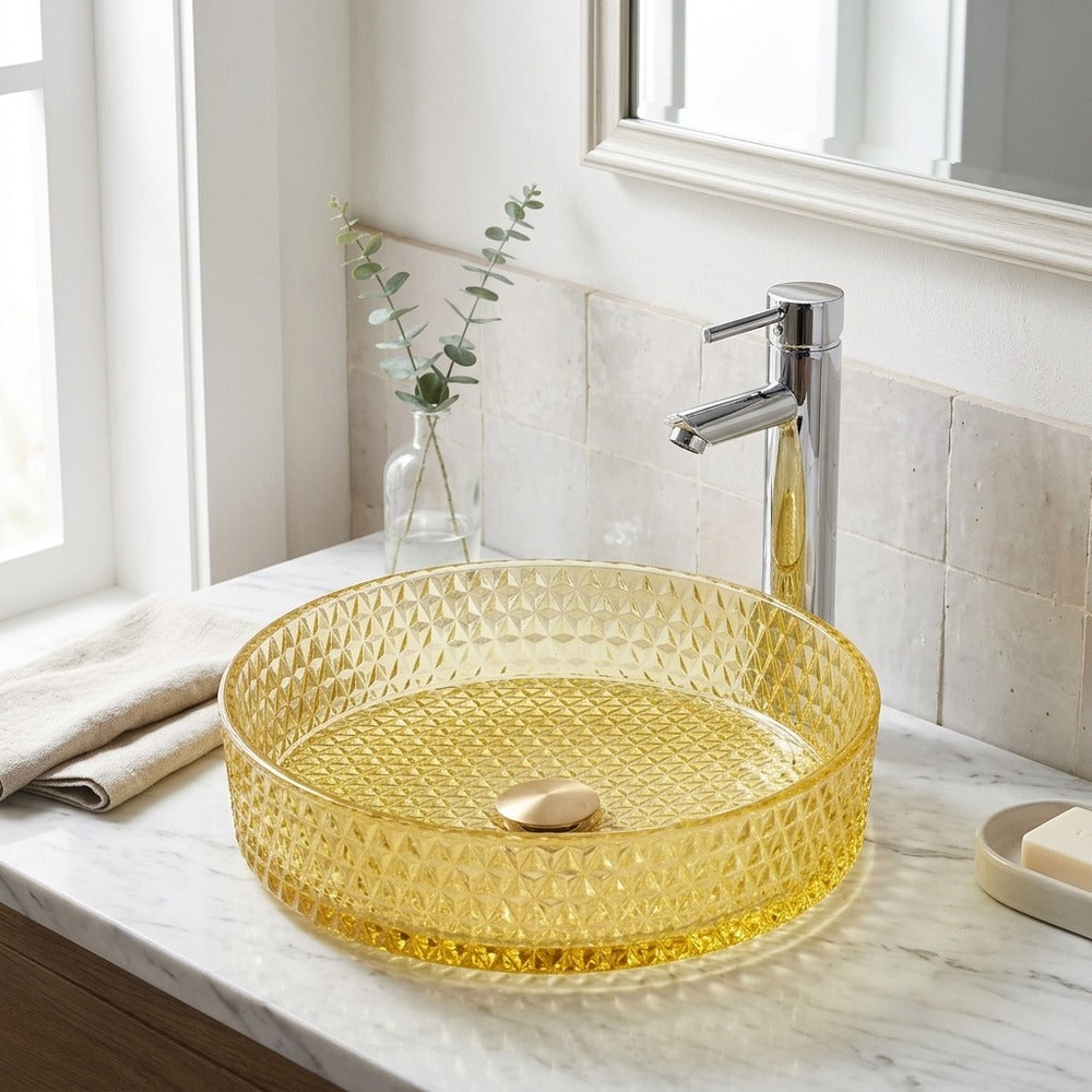 Lagomel faucet and sink set, set in a Modern/Contemporary bathroom