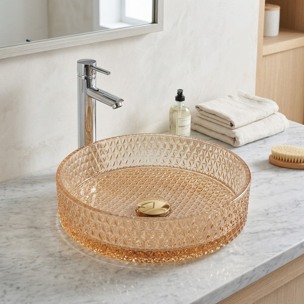 Lagomel faucet and sink set, set in a Modern/Contemporary bathroom