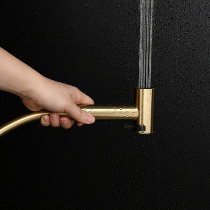 Wall-Mount Concealed Bidet Faucet, Handheld Hot / Cold Bidet Sprayer Set with Hose, Brushed Gold / Chrome / Matte Black / Matte White / Gunmetal