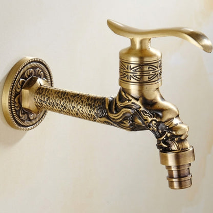 Lagomel wall-mounted single-handle outdoor faucet, set in a Traditional/Classic bathroom