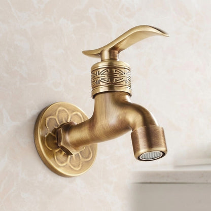 Lagomel wall-mounted single-handle outdoor faucet, set in a Traditional/Classic bathroom