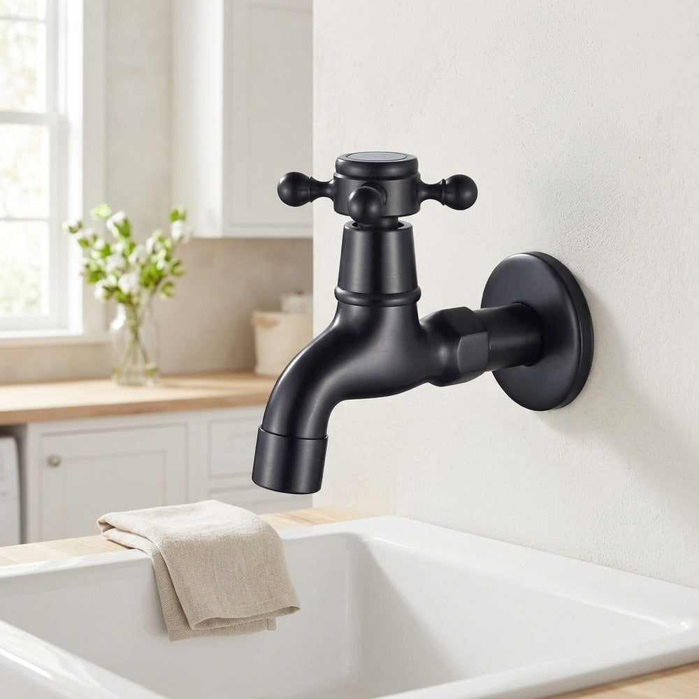 Lagomel wall-mounted outdoor faucet, set in a Vintage/Retro/Rustic bathroom
