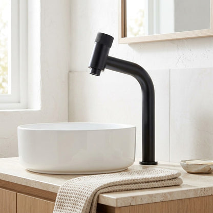 Lagomel single-hole bathroom faucet, set in a Traditional/Classic bathroom