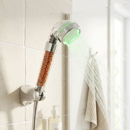 Lagomel hand shower, set in a Contemporary bathroom