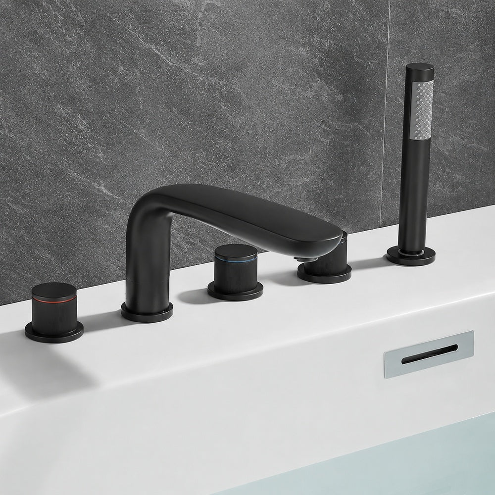 Waterfall Single-Hole Bathroom Faucet, Single-Handle Brass Vanity Faucet