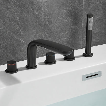 Waterfall Single-Hole Bathroom Faucet, Single-Handle Brass Vanity Faucet