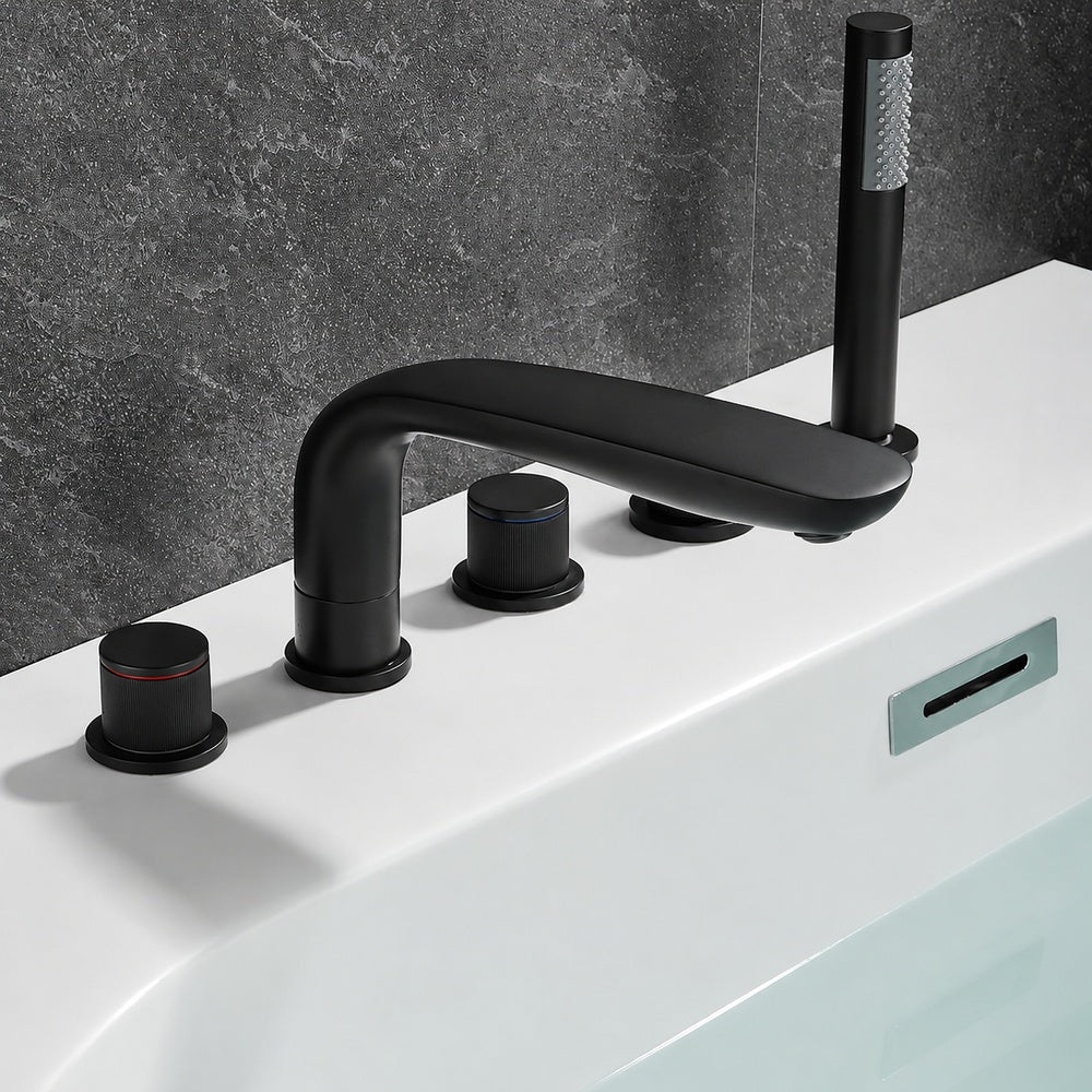 Waterfall Single-Hole Bathroom Faucet, Single-Handle Brass Vanity Faucet