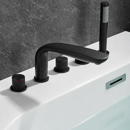 Waterfall Single-Hole Bathroom Faucet, Single-Handle Brass Vanity Faucet