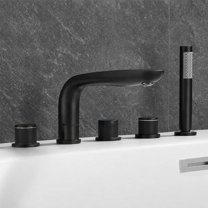 Waterfall Single-Hole Bathroom Faucet, Single-Handle Brass Vanity Faucet