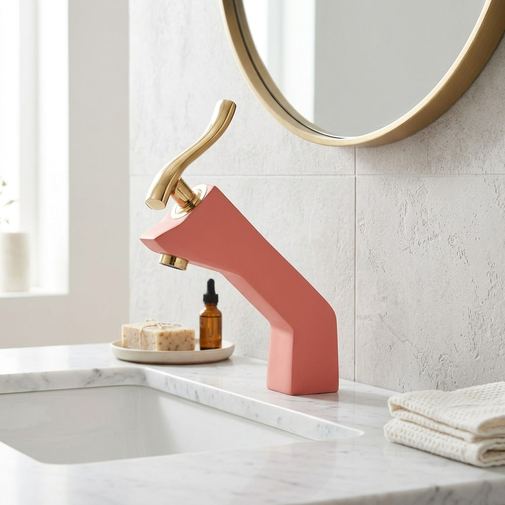 Lagomel single-hole bathroom faucet, set in a Traditional/Classic bathroom