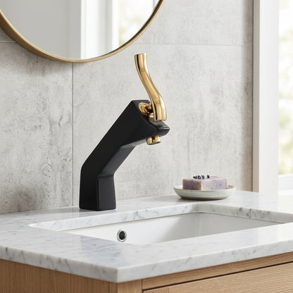 Lagomel single-hole bathroom faucet, set in a Traditional/Classic bathroom