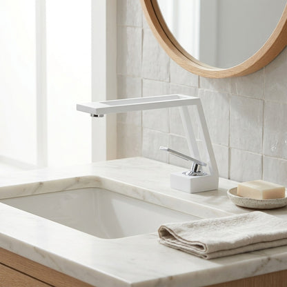 Lagomel single-hole bathroom faucet, set in a Traditional/Classic bathroom