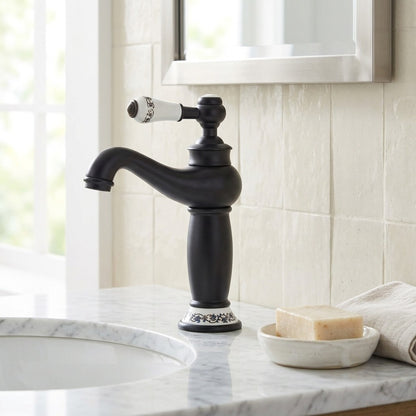 Lagomel single-hole bathroom faucet, set in a Traditional/Classic bathroom