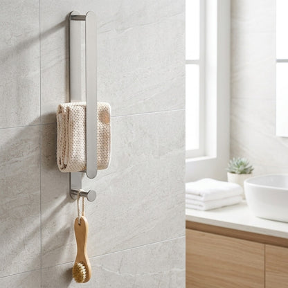 Lagomel wall-mounted towel bar, set in a Modern/Contemporary bathroom