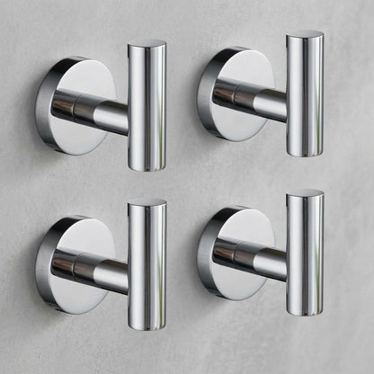 Lagomel wall-mounted robe hook in chrome, set in a Modern/Contemporary bathroom
