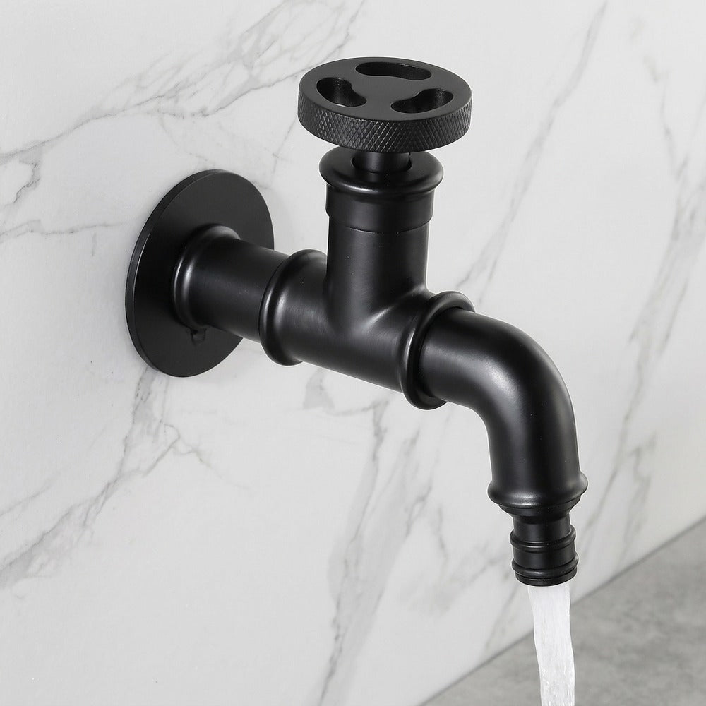 Lagomel wall-mounted single-handle washing machine faucet, set in a Vintage/Retro bathroom