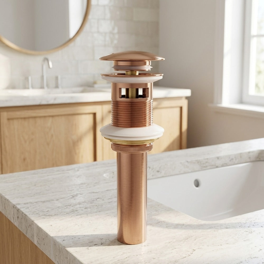 Lagomel bathroom sink drain, set in a Contemporary bathroom