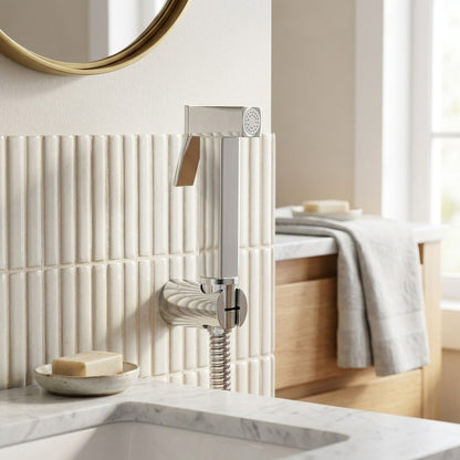 Lagomel wall-mounted bidet faucet, set in a Traditional/Classic/Vintage/Retro bathroom