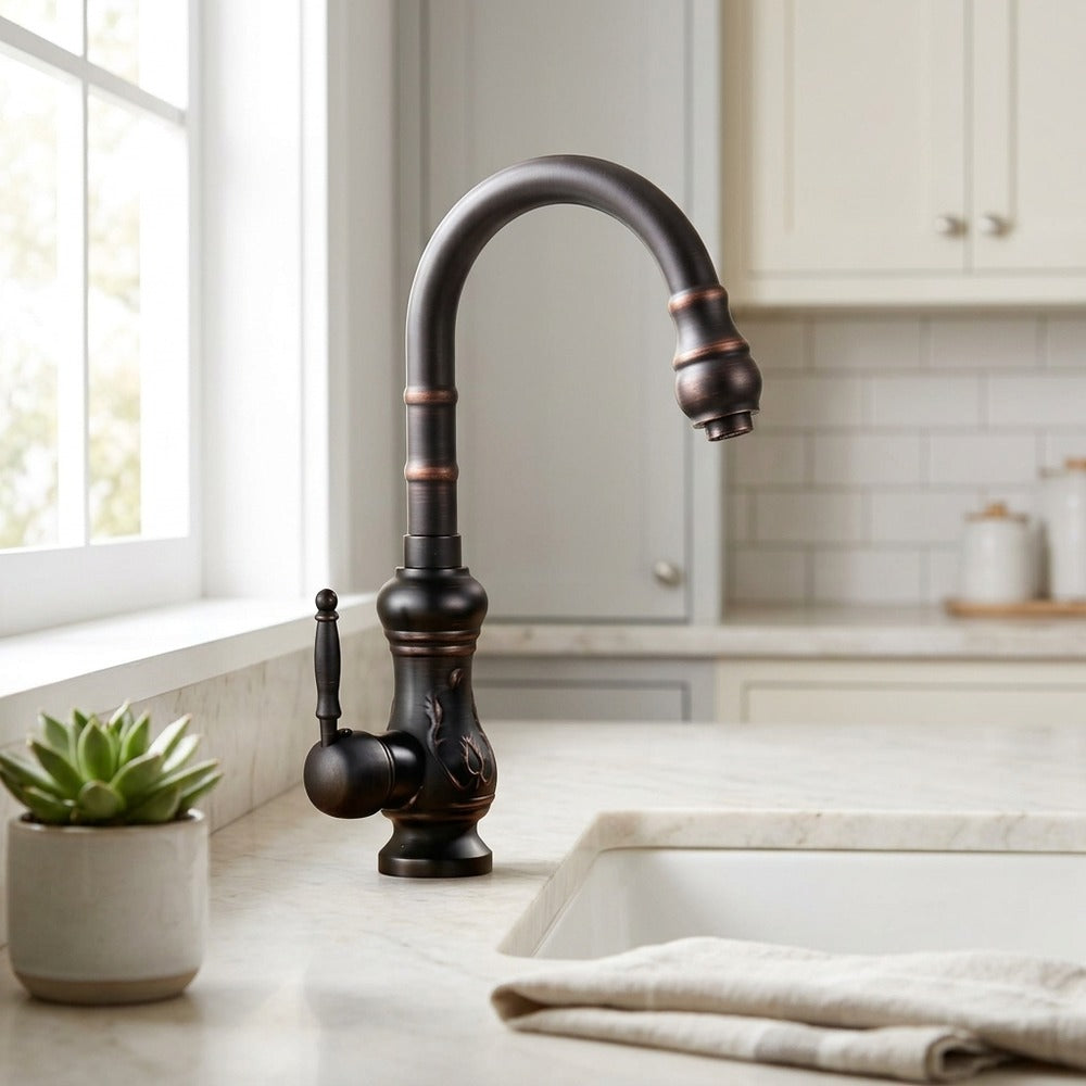Lagomel single-handle kitchen faucet, set in a Traditional/Classic/Vintage/Retro kitchen