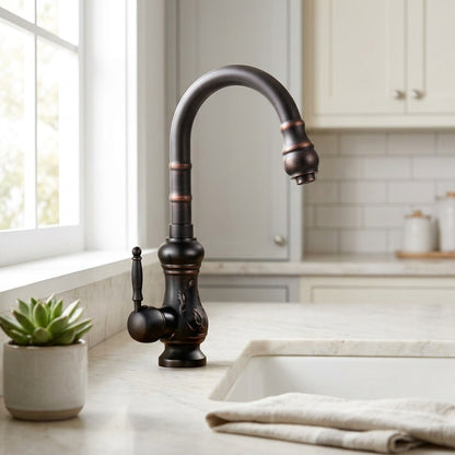 Lagomel single-handle kitchen faucet, set in a Traditional/Classic/Vintage/Retro kitchen