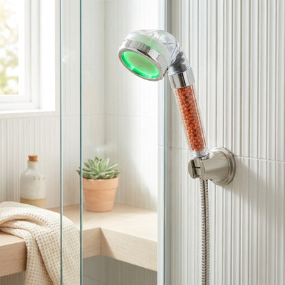 Lagomel hand shower, set in a Contemporary bathroom