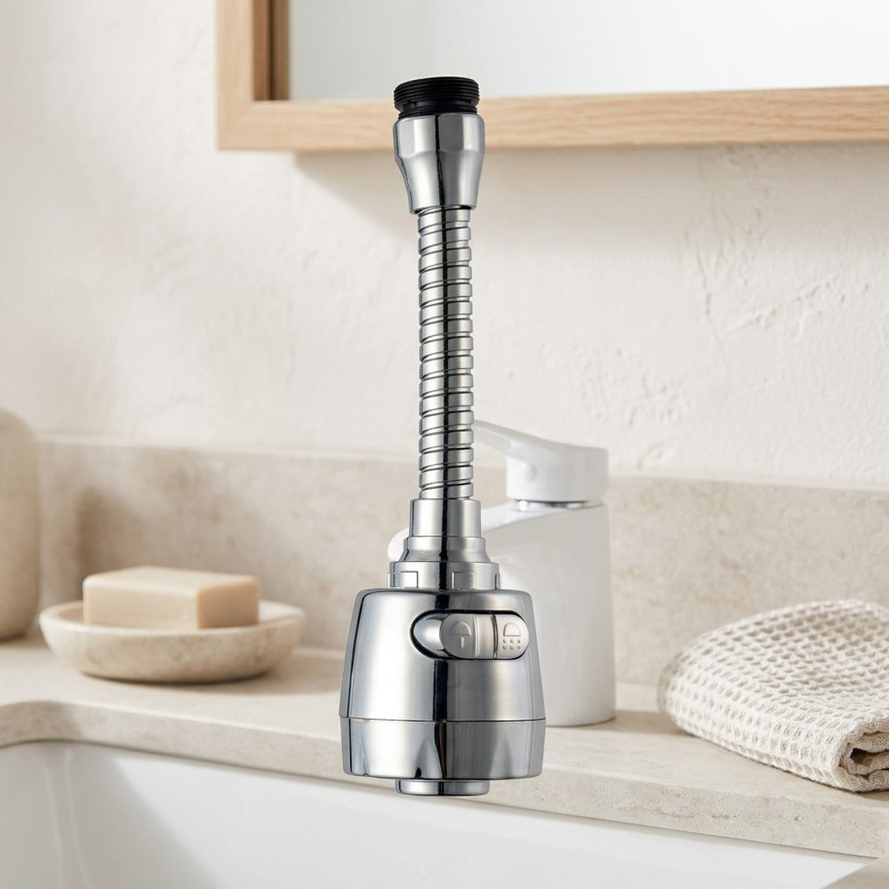 Lagomel faucet aerator, set in a Modern bathroom