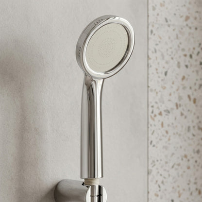 Lagomel hand shower, set in a Contemporary bathroom