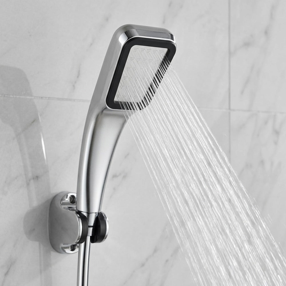 Lagomel hand shower, set in a Contemporary bathroom