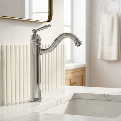 Lagomel single-hole bathroom faucet, set in a Traditional/Classic bathroom