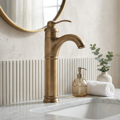 Lagomel single-hole bathroom faucet, set in a Traditional/Classic bathroom