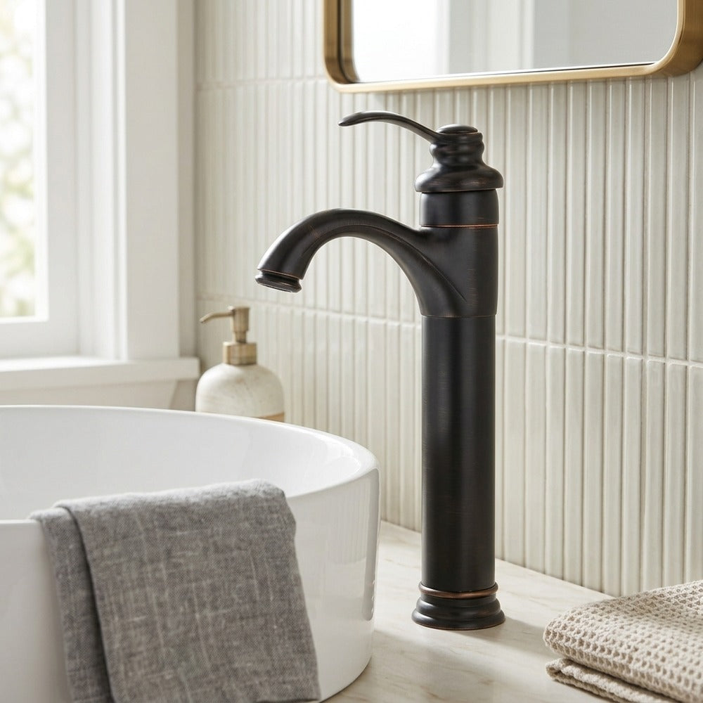 Lagomel single-hole bathroom faucet, set in a Traditional/Classic bathroom