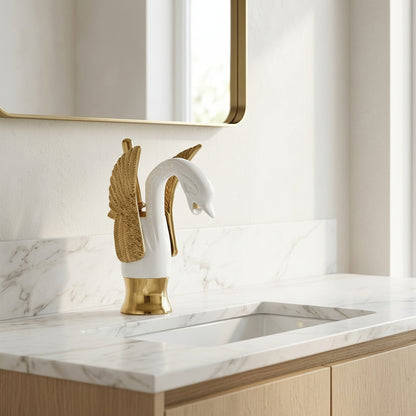 Lagomel single-hole bathroom faucet, set in a Traditional/Classic bathroom