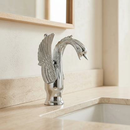 Lagomel single-hole bathroom faucet, set in a Traditional/Classic bathroom