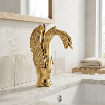 Lagomel single-hole bathroom faucet, set in a Traditional/Classic bathroom
