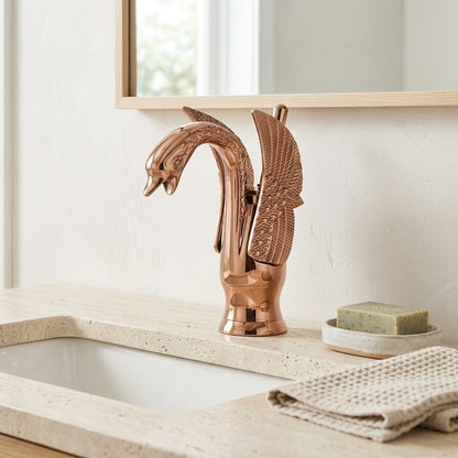 Lagomel single-hole bathroom faucet, set in a Traditional/Classic bathroom