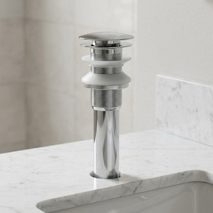Lagomel bathroom sink drain in chrome, set in a Contemporary bathroom