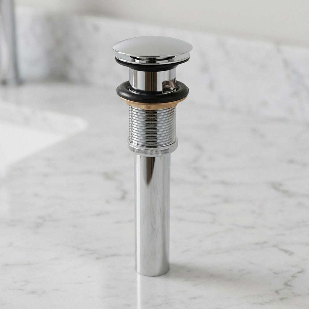Lagomel bathroom sink drain in chrome, brushed nickel, oil-rubbed bronze, antique brass, set in a Contemporary bathroom