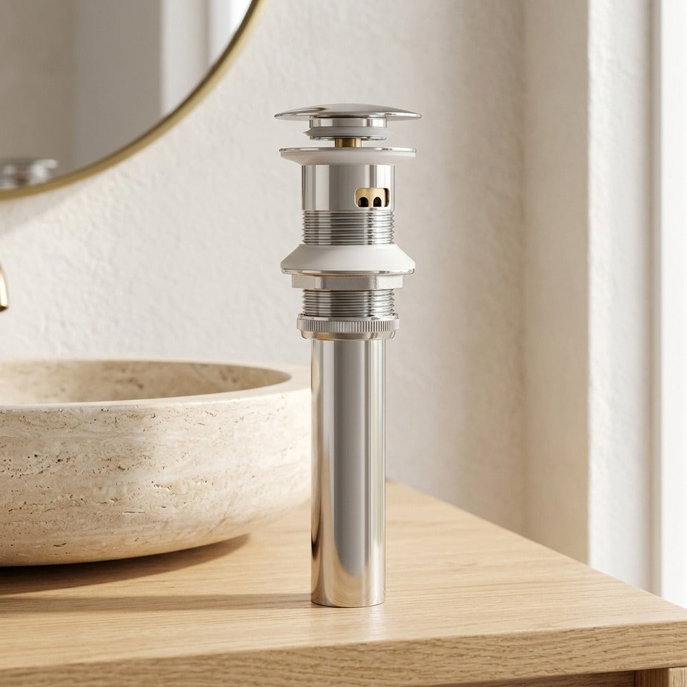 Lagomel bathroom sink drain, set in a Contemporary bathroom