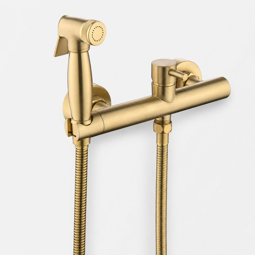Self-Cleaning Handheld Bidet Faucet, Wall-Mount Single-Handle Mixer Valve, Chrome / Brushed Gold / Matte Black / Gunmetal