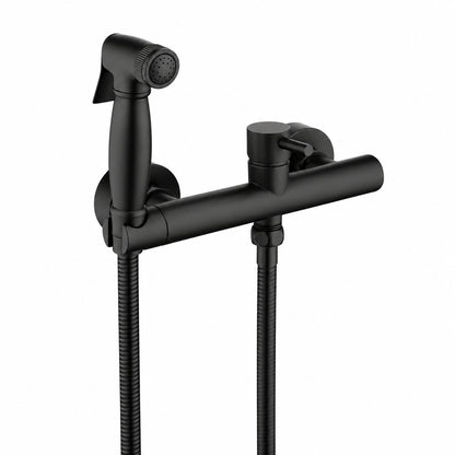 Lagomel wall-mounted single-handle bidet faucet, set in a Contemporary bathroom