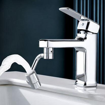 Chrome-Plated Brass 1080-Degree Rotating Faucet Aerator, Dual-Mode Flow Faucet Attachment