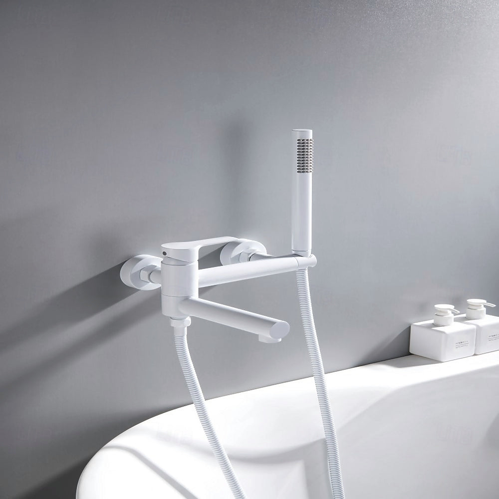 Modern Wall-Mounted Bidet Faucet, Single-Handle Bathroom Bidet Spray Faucet with Handheld Sprayer, Matte Black / Chrome / Brushed Gold