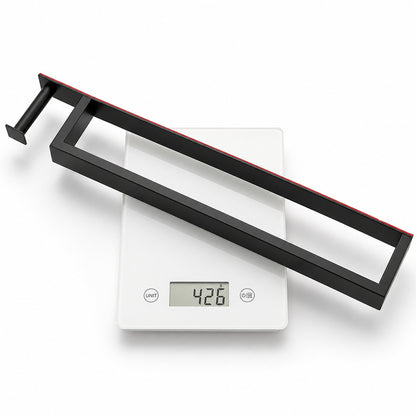 Modern Wall-Mounted Stainless Steel Towel Bar, Self-Adhesive Towel Rack with Integrated Hook, Matte Black / Chrome / Brushed Nickel / Brushed Gold