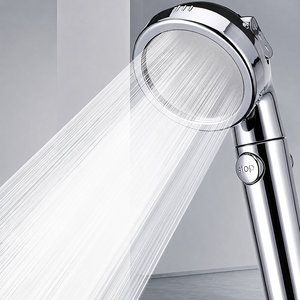 Chrome High Pressure Handheld Shower Head with Pause Button