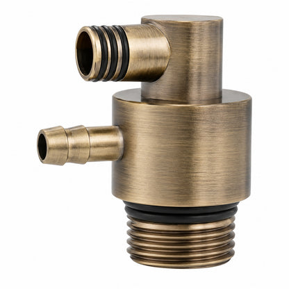Antique Brass Vintage Wall-Mount Tub Shower System, Retro Rainfall Shower Faucet Set with Handheld Sprayer