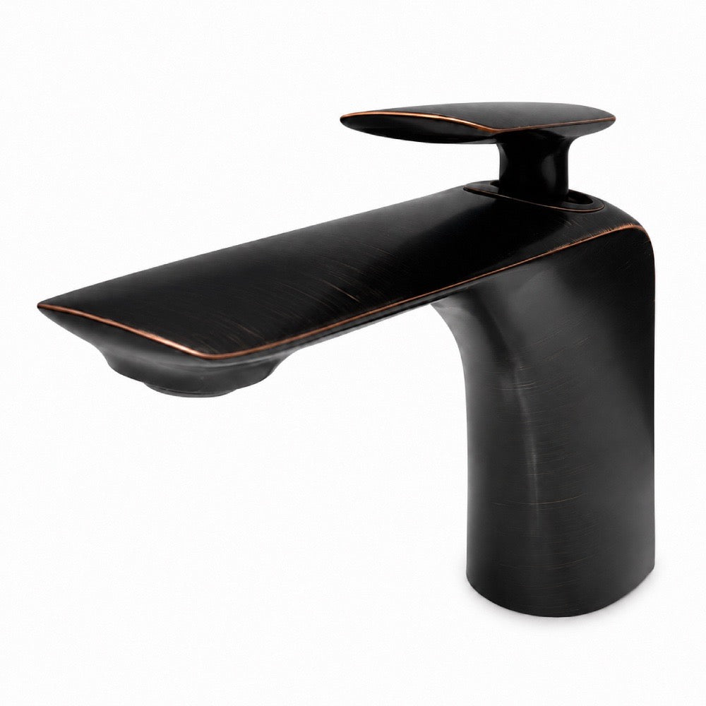 Waterfall Bathroom Sink Faucet, Single-Handle Oil-Rubbed Bronze