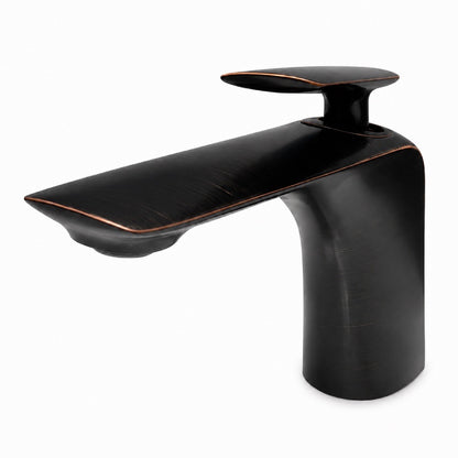 Waterfall Bathroom Sink Faucet, Single-Handle Oil-Rubbed Bronze