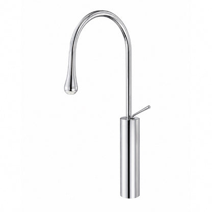 High-Arc Single-Handle Vessel Sink Faucet, Polished Chrome